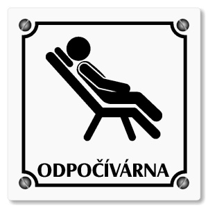 Odpočívárna, 80x80mm, bílá, Kansas
